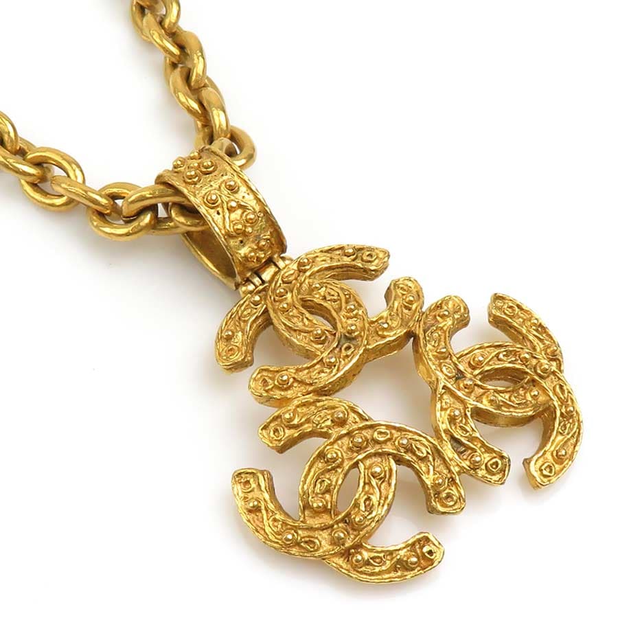 シャネル CHANEL ネックレス ココマーク メタル ゴールド レディース w1119a