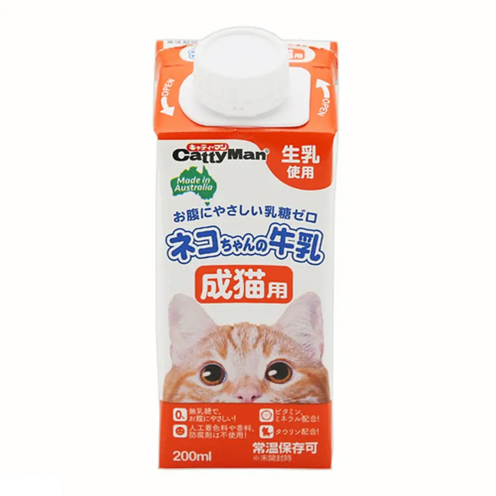 キャティーマン　ネコちゃんの牛乳　成猫用　２００ｍｌX２４本　猫　ミルク　ＣＲＣ35―30―20―00―00 5,547円