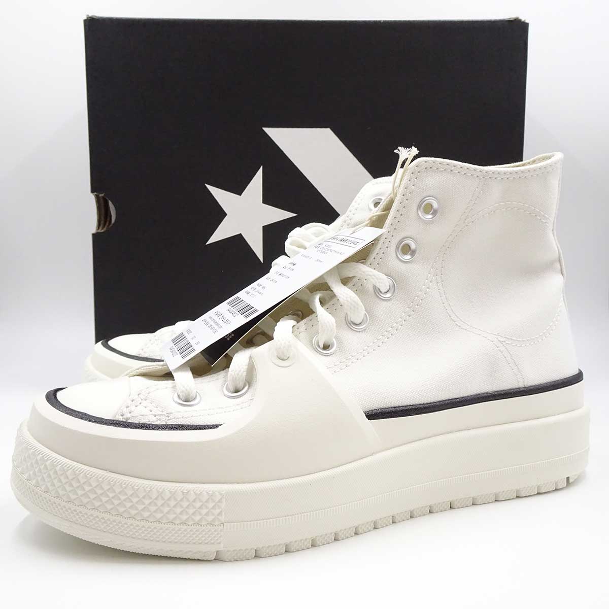 【中古】 コンバース オールスター チャックテイラーオールスターコンストラクト 45437 ヴィンテージホワイト A02832C CONVERSE