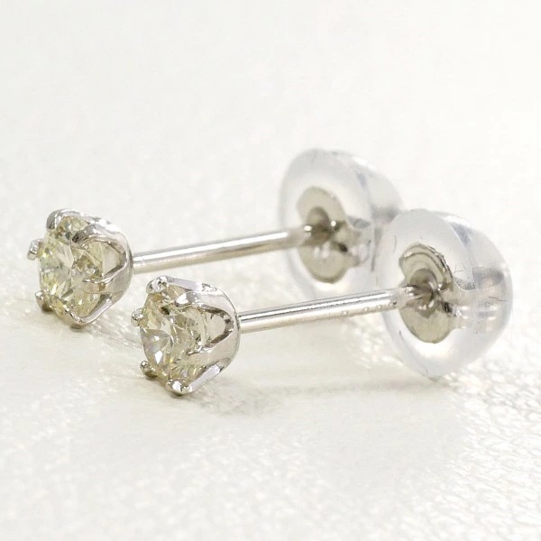 PT900 プラチナ ピアス ダイヤ 0.1 ×2 総重量約0.3g ジュエリー 中古