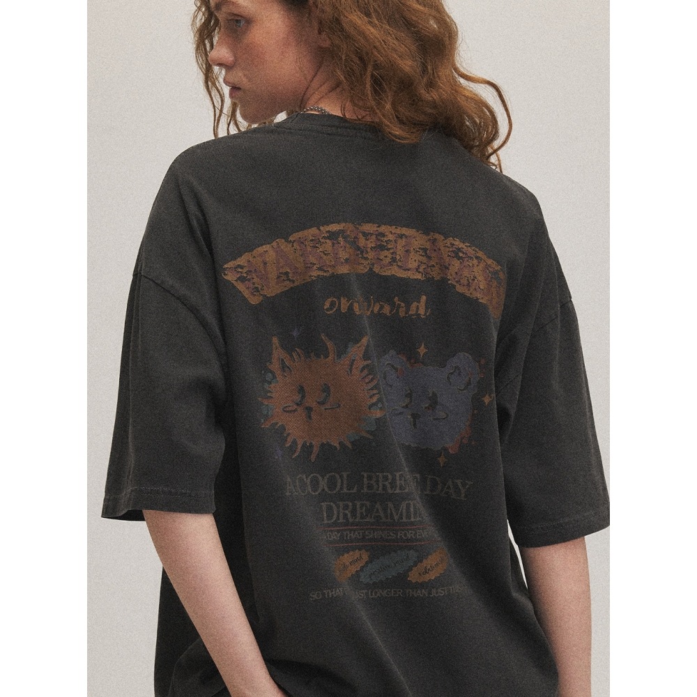 CPGN ブリーズデイピグメントショートスリーブ T シャツスモークブラック