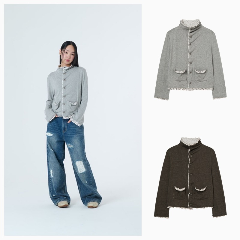 【aeae】 26SS LAYERED CARDIGAN : 2COLORS