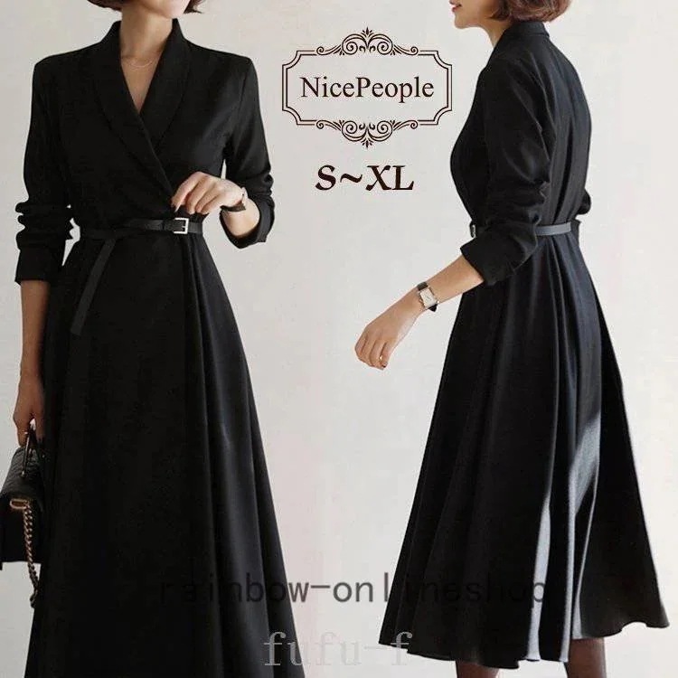 ワンピースロング丈バックル付き今週の割引は 25% オフです卒業式レディース服母入学式卒園式ママ入園式ママコーデお宮参り親フォーマ