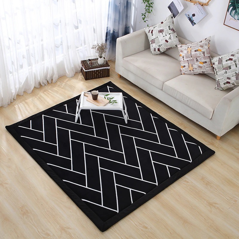 7つのスタイル 厚くするプはっ水 子供の漫画のパターン ラグ洗えるカーペット 低反発 厚手リビング ラグマットラグカーペット驚きのはっ水力！ サンゴの毛厚み30mmサイズ：150*200cm