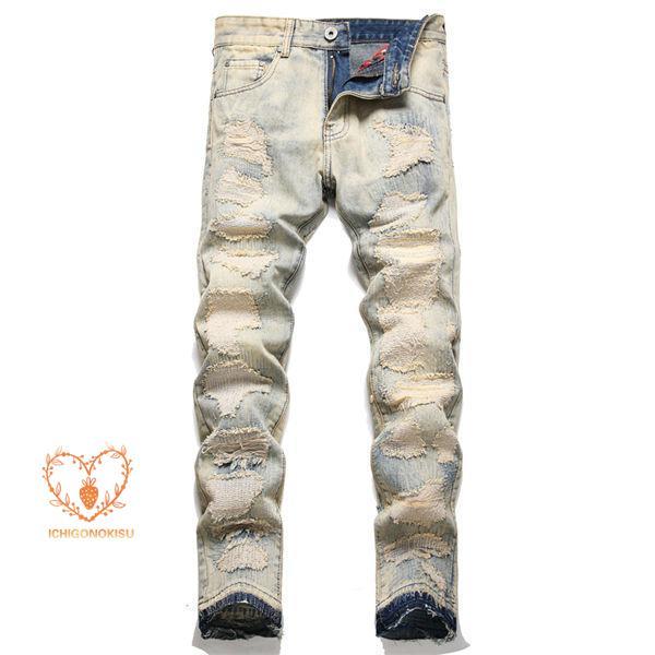 デニムパンツ メンズ ジーンズ デニムパンツ メンズ スキニーデニムパンツ イージーパンツ ジーンズ スキニージーンズ カコイイ お兄系 春秋