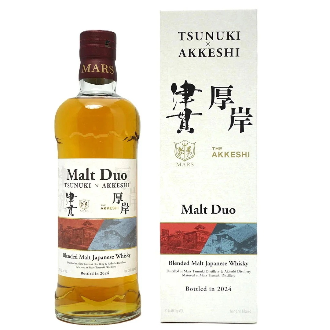 2024 マルスウイスキー モルトデュオ 津貫×厚岸 51度 箱付 700ml マルス津貫蒸溜所 ブレンデッド ウイスキー ^YAHSTAJE^