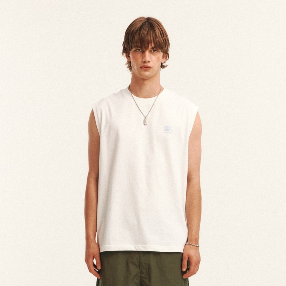 ウェーブ スリーブレス オフホワイト 2804