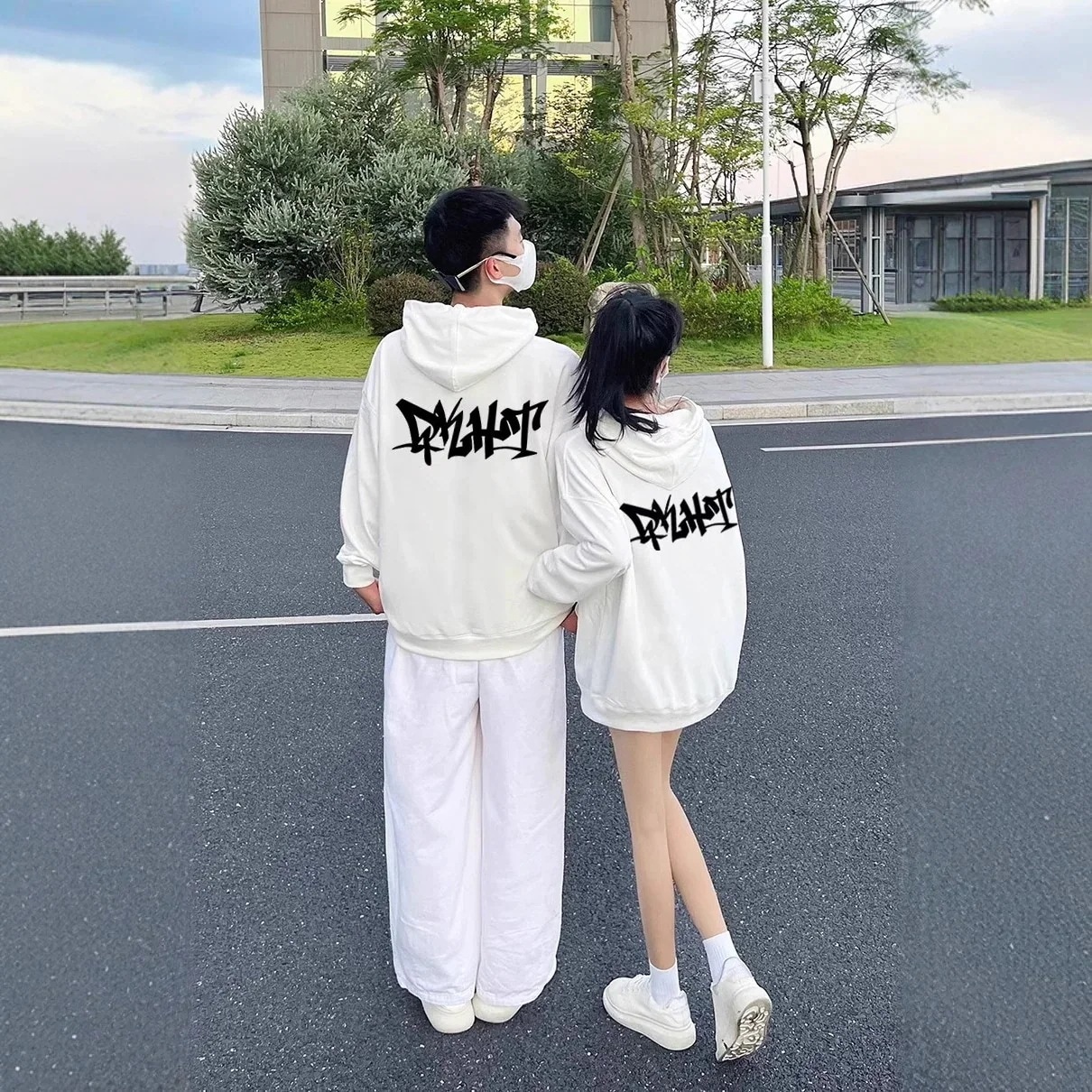 2025春夏メンズとレディース長袖インスタイルトップスカップルウェアフード付きトレーナー 5,809円