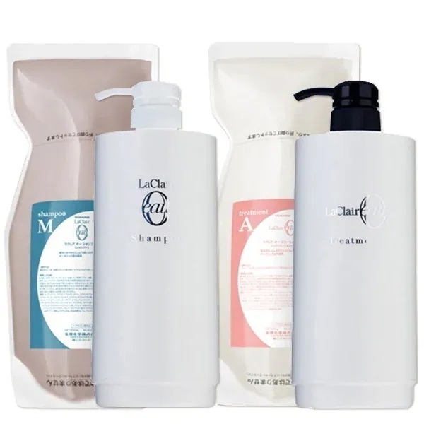ラクレア オー シャンプーMモイスト600mL+トリートメントAエアリー600g+各専用ディスペンサー