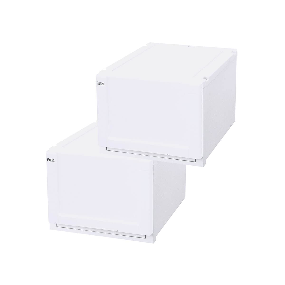 天馬 4030-2P/WH(UNIT55) 【2個セット】フィッツユニットケース（4030×2個セット・ホワイト） 40302PWHUNIT55