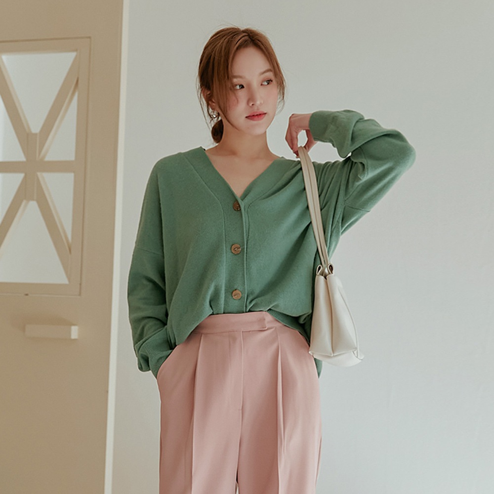 コビンスウールキャシールージュニットカーディガン