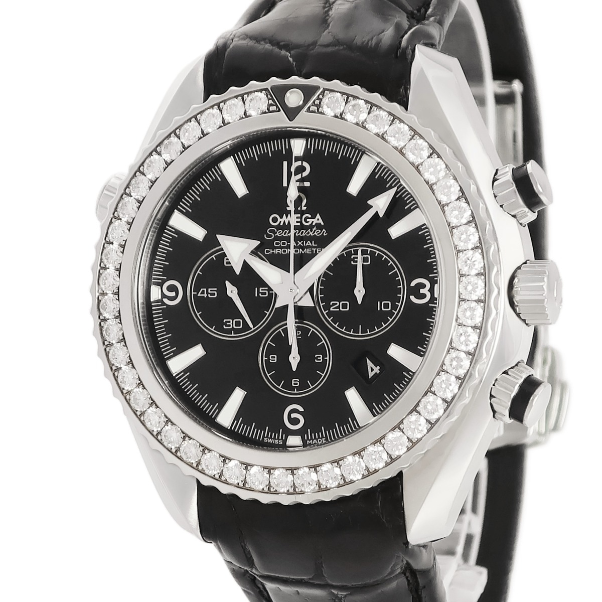 シーマスター プラネットオーシャン クロノ 222.18.46.50.01.001 自動巻き メンズ 純正ダイヤ ブラック 3年保証