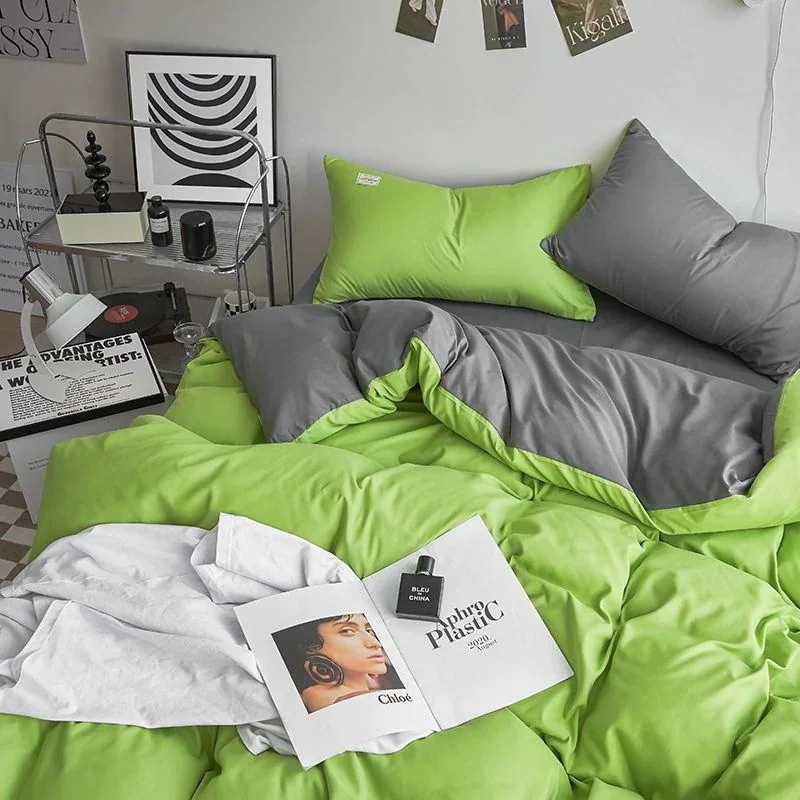 福袋を1枚プレゼント寝具ベッドマットレス布団カバーシーツ敷パッドシーツ布団カバーシーツ柔軟性垂れ感4点セット厚めis布団カバー磨き学生寮シングル3点セット 韓国 ボックスシーツ