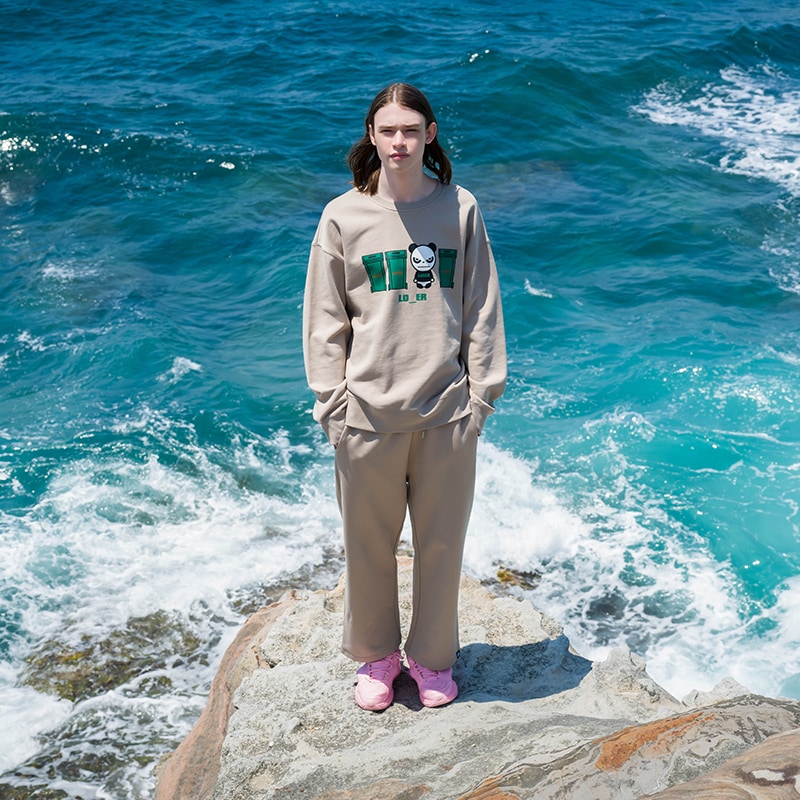 SALE 男女兼用 プリント クルーネック スウェット トレーナー