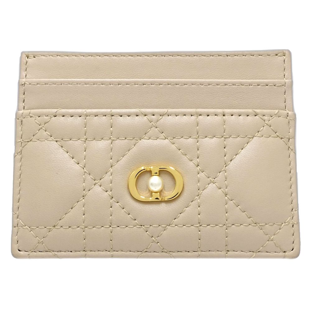 ジョリーフリージア S3103UNJB カードケース 名刺入れ ラムスキン ベージュ レディース/181824【中古】