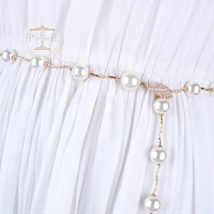 ベルト 小物 コーディネート レディース ウエスト チェーン 細ベルト