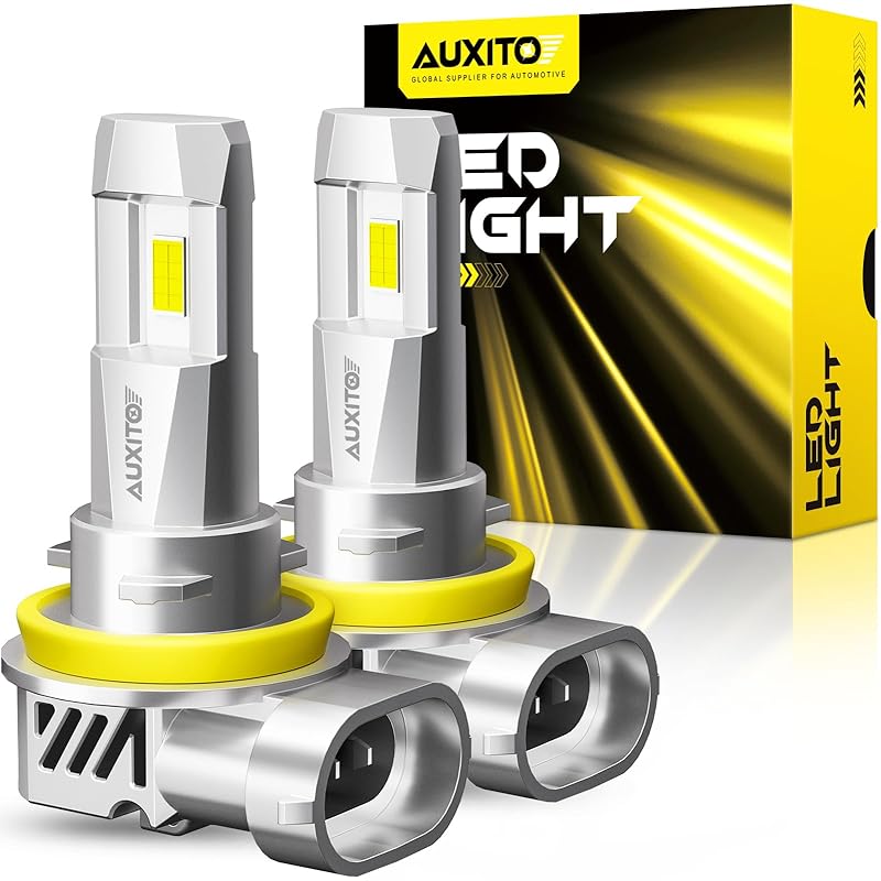 AUXITO H11 H8 H9 H16 LEDヘッドライト 車用 高輝度 LEDチップ搭載 爆光 6倍の明るさ 新基準車検対応 驚異の1:1純正ハロゲンサイズ31W*2高輝度 6500K 12V車対