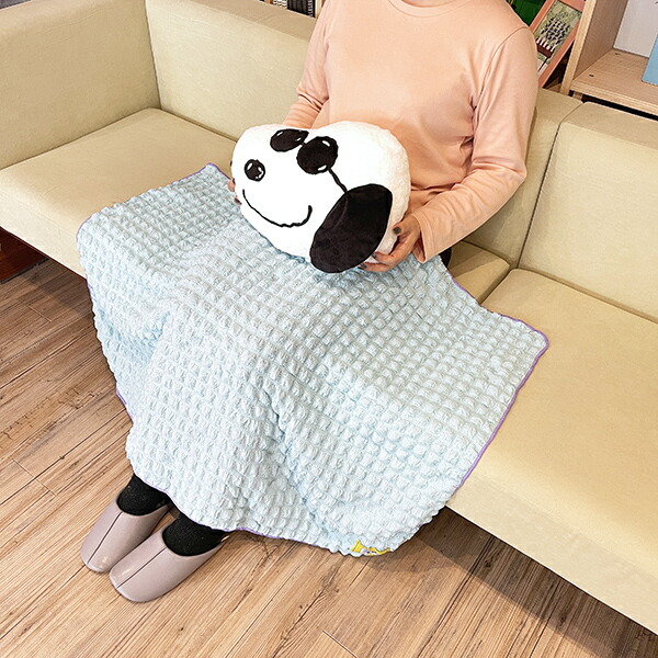 スヌーピー ジョー・クール クッションinブランケット ブルー 寝具 SNOOPY 西川_1269-455691