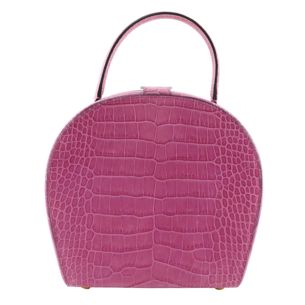 ハンドバッグ 型押しレザー ピンク レディース 中古品