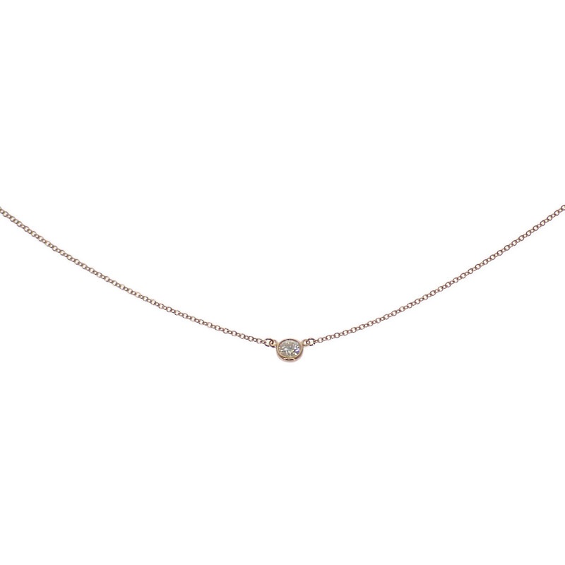 バイザヤードペンダント ネックレス K18PG ピンクゴールド ダイヤモンド レディース 美品【Aランク】