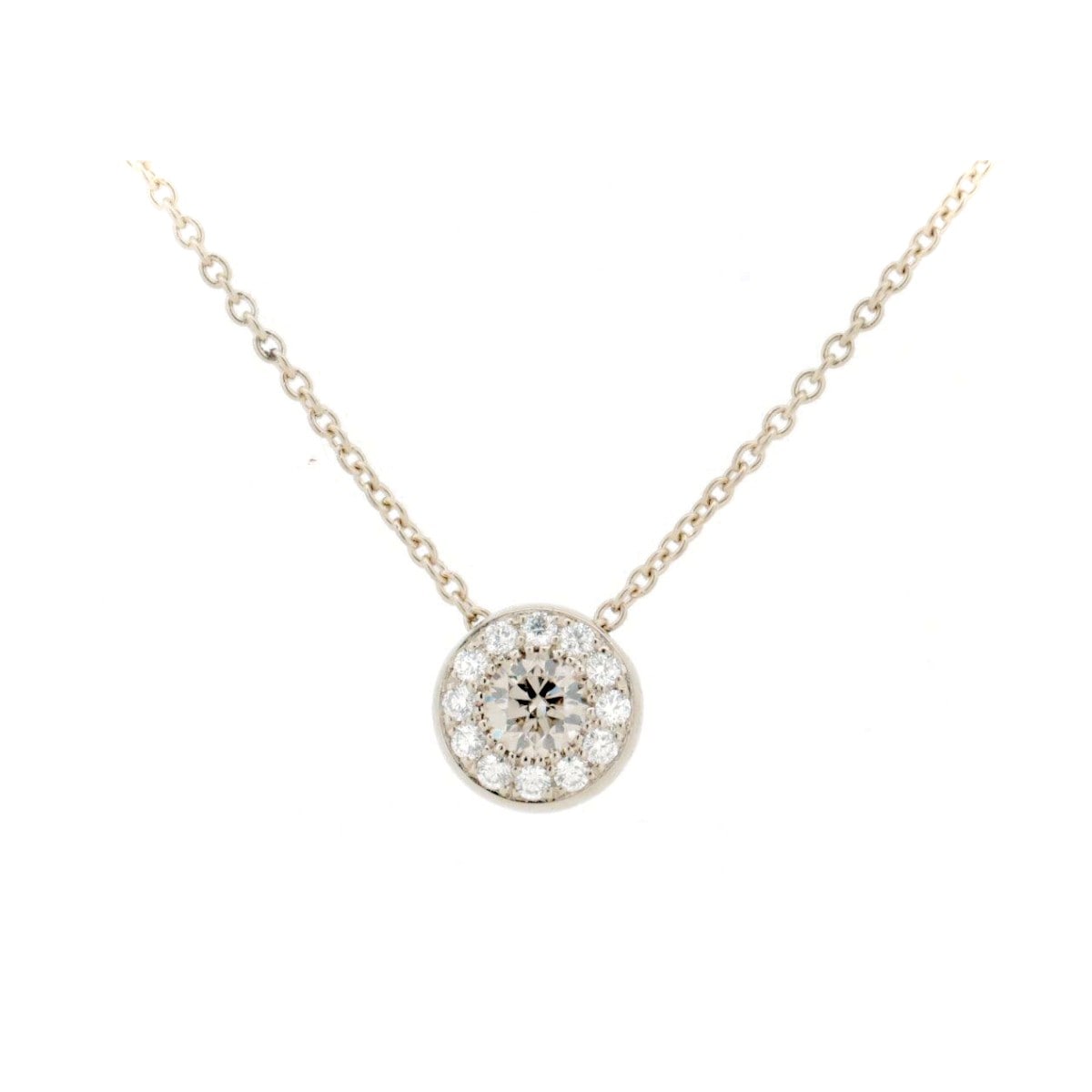 カシケイ モア ダイヤモンド ネックレス 0.14ct 0.07ct K18BG(18金 ブラウンゴールド) 質屋出品