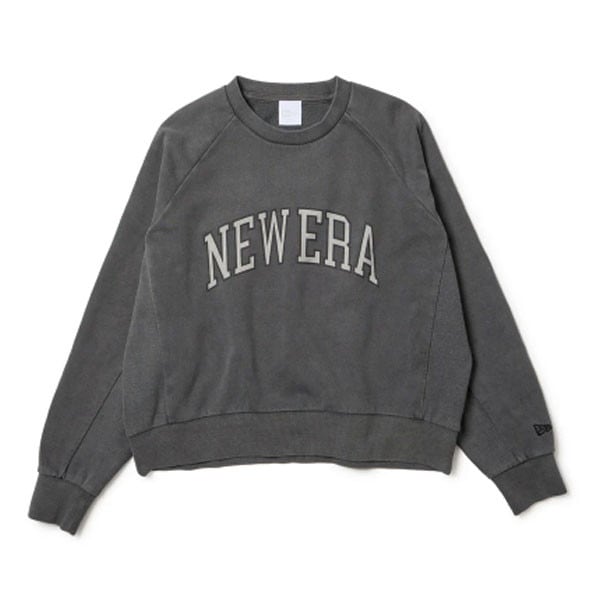 NEW ERA ニューエラ Womens 裏毛 オーバーサイズド スウェット クルーネック ガーメントダイ チャコールグレー レディース 14674712