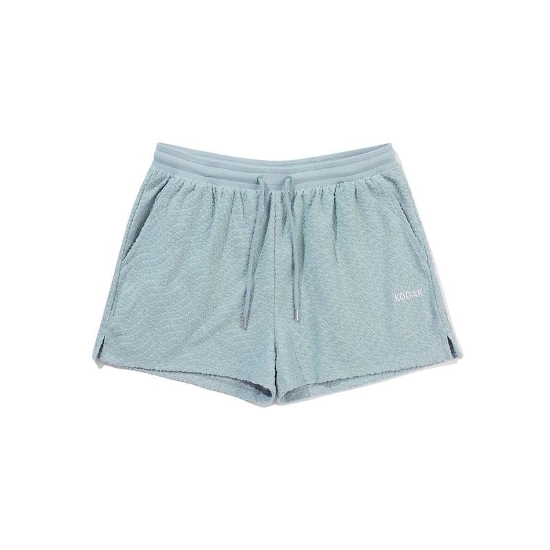 [公式]レタリング テリー 3分丈 ショートパンツ ウーマン S.BLUE