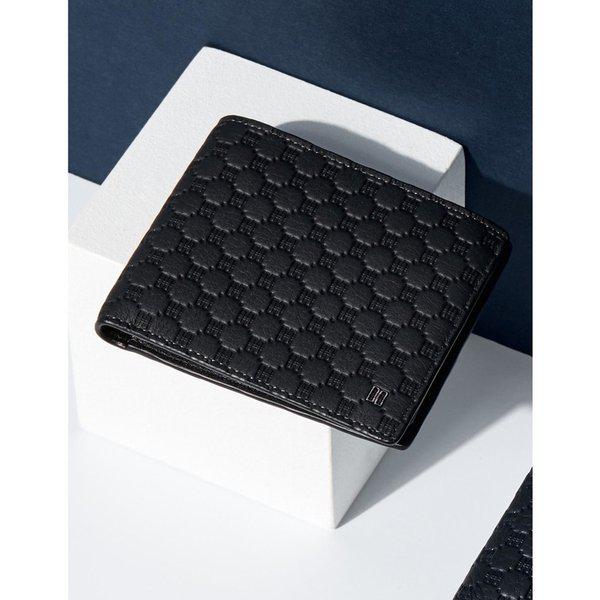 [26SS] [二つ折り財布][LOUIS][ルイス] ブラック ヨーロッパ輸入レザー ルイス エンボス DDパターン DBWA6E363BK