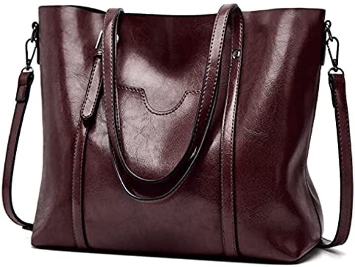 母の日 レザートートバッグ( ダークブラウン)