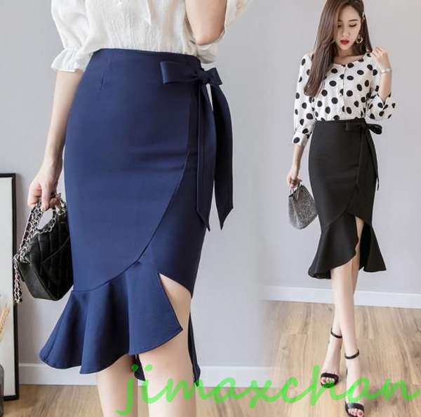 サマー　スリット入り レディース無地　タイトスカート キシスカート　フレア　フォーマル　マーメイドラインスカート　ハイウエス　ペンシルス