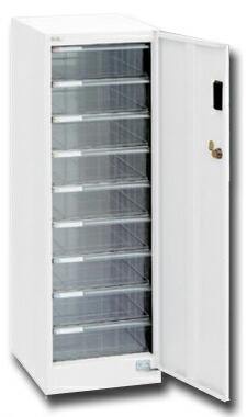 ナカバヤシNakabayashi セキュリティ フロアケース A4 サイズ深型９段 AF-SM9シロ(AF-SM9-シロ)