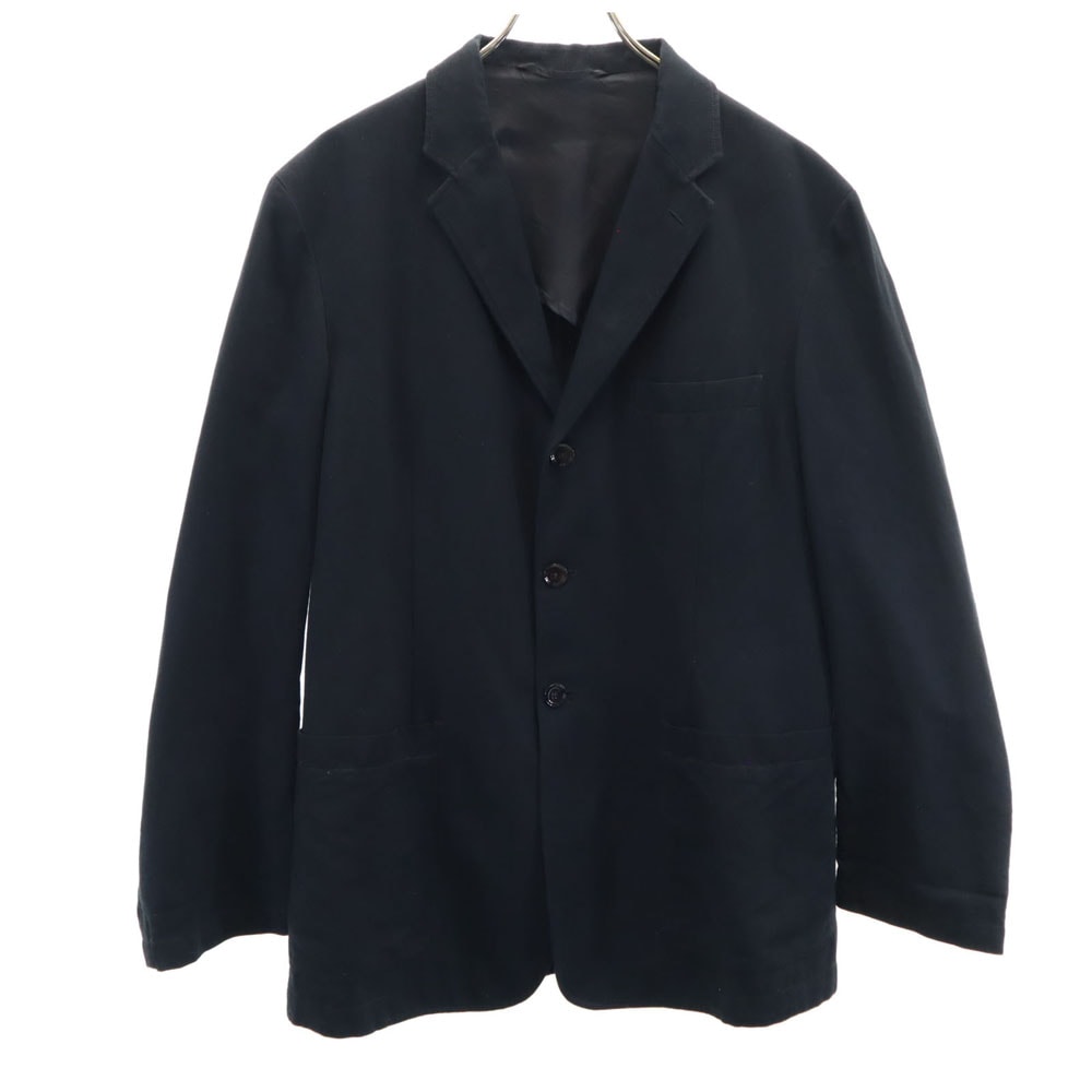 リネンブレンド テーラードジャケット S ブラック メンズ