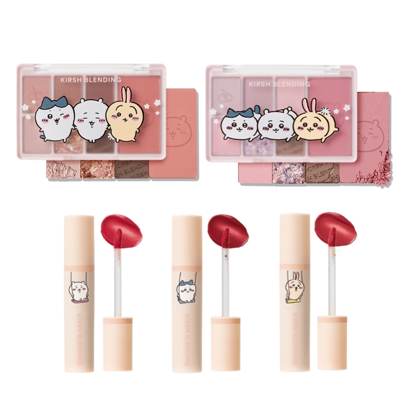 ちいかわ　kirsh blending　韓国コスメ　4点セット ちいかわコラボ！KIRSH BLENDING アイシャドウパレットレビュー