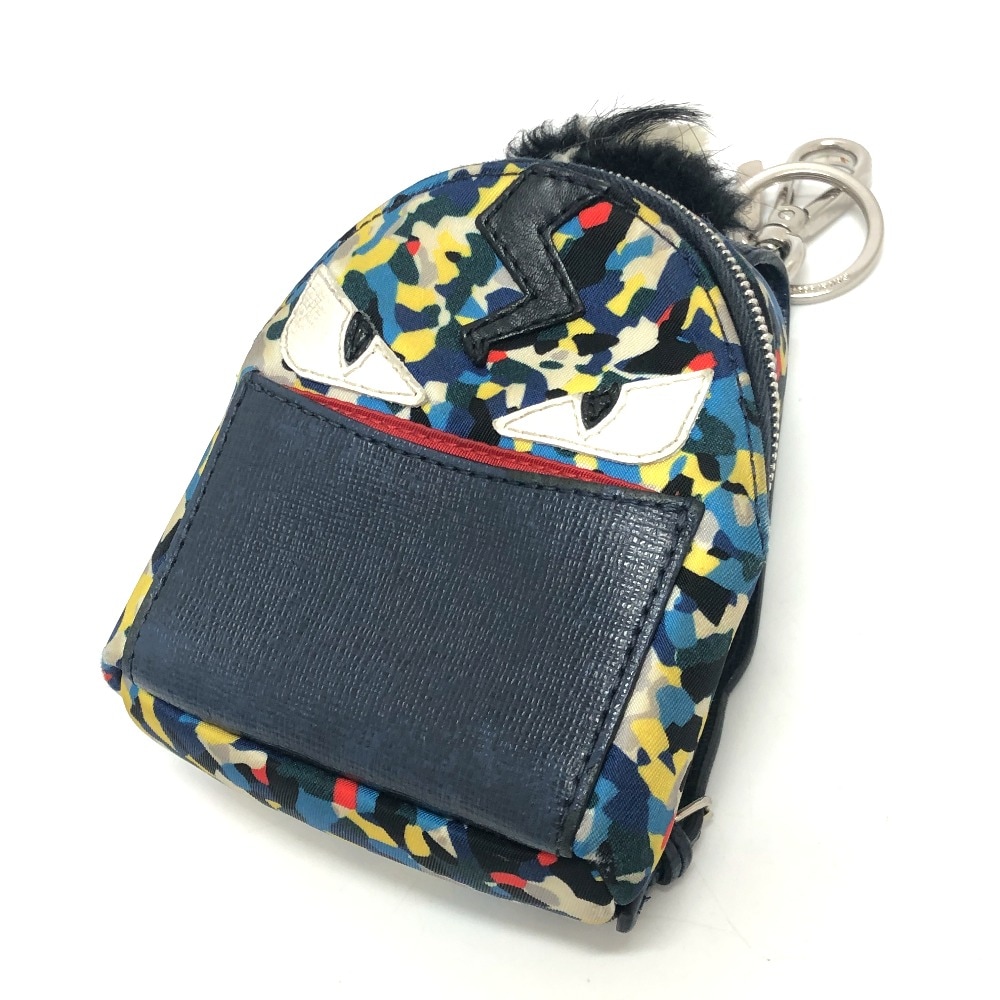 キーホルダー 7AR432 モンスター バックパック リュックサック型 リュックサック キーホルダー レザー/ナイロン ブルー