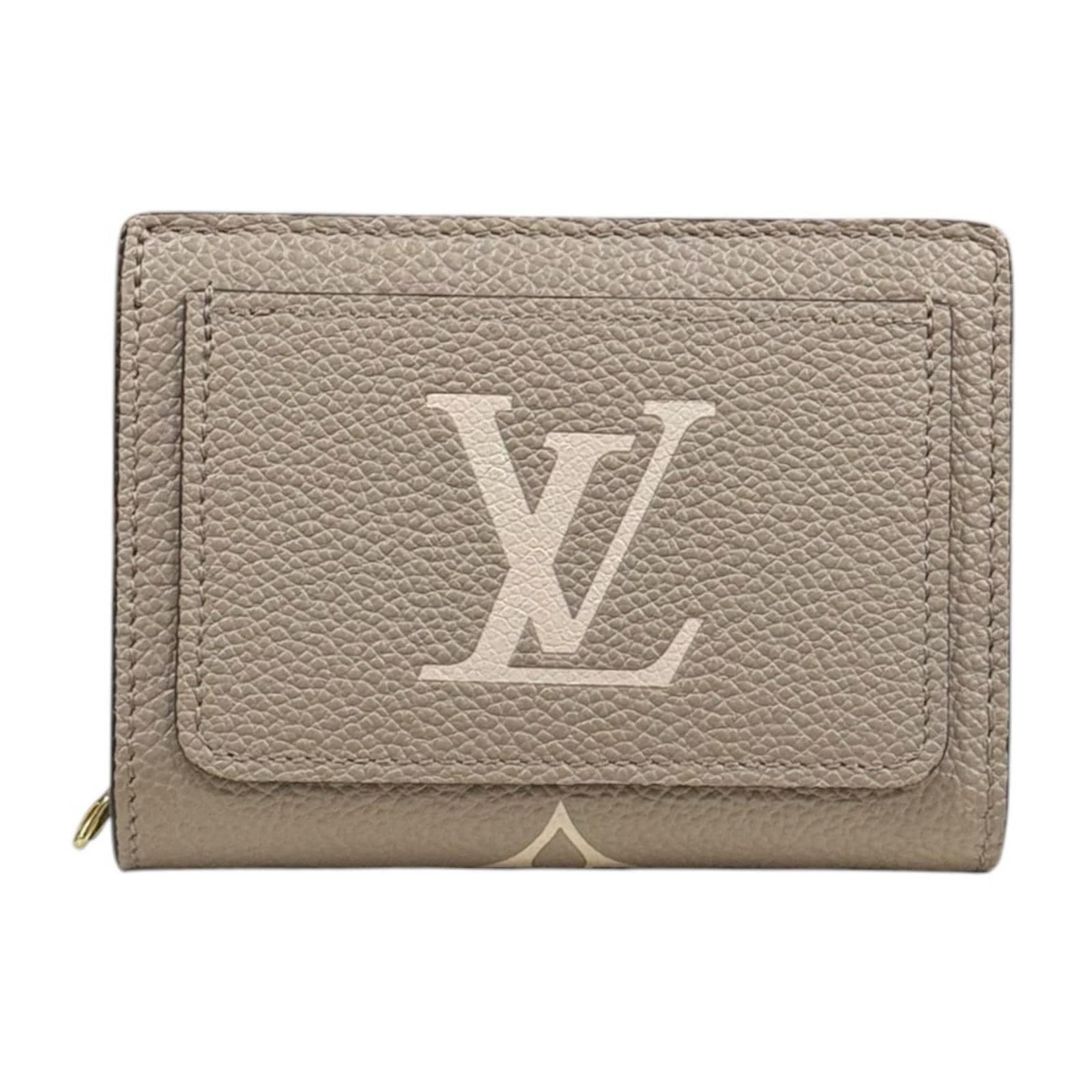 ルイヴィトン ポルトフォイユ クレア バイカラーモノグラムアンプラント 二つ折り財布 M82370 LOUIS VUITTON 中古 美品