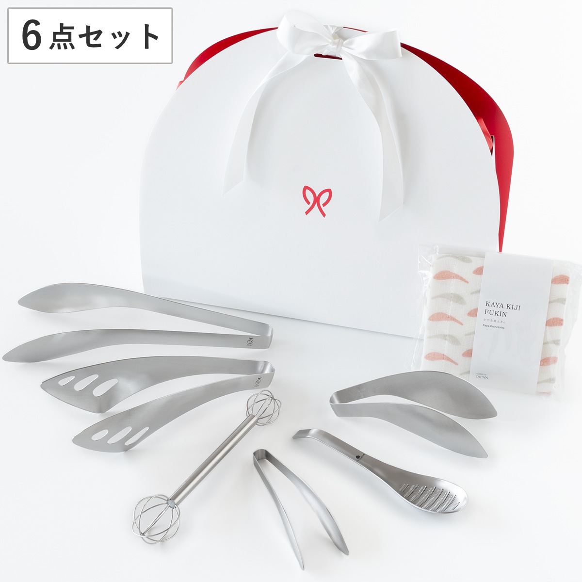 キッチンツール 6点セット A ハーフムーンセレクトセット オークス ステンレス製 調理器具 プレゼント 調理用トング おろしスプーン キッチンツールセット 食洗機対応 トング 薬味おろし