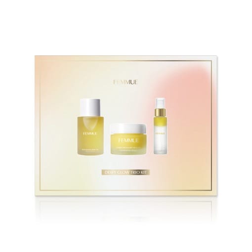 ファミュー デューイグロートリオキット クレンジングバーム50g+エッセンス35ml+ボディオイル90ml+フェイスタオル 7,975円