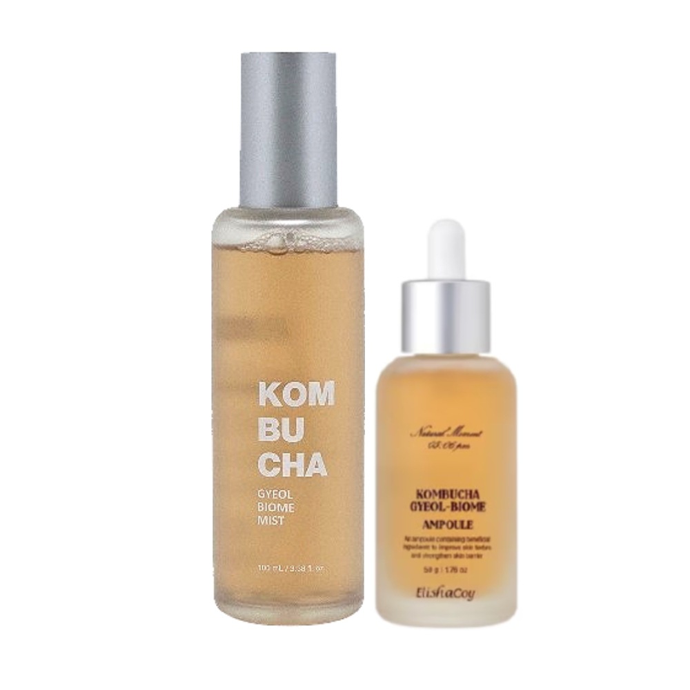 コンブチャ 結バイオーム ミスト 100ml + アンプル 50ml セット肌バランスケア＆保湿 発酵美容エッセンス配合 潤いと透明感を与えるスキンケアミスト