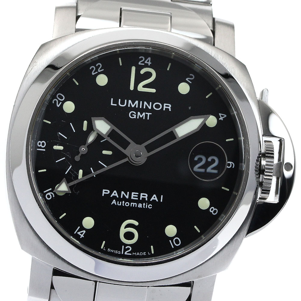 パネライ PANERAI PAM00160 ルミノール GMT スモールセコンド 自動巻き メンズ _877291【中古】