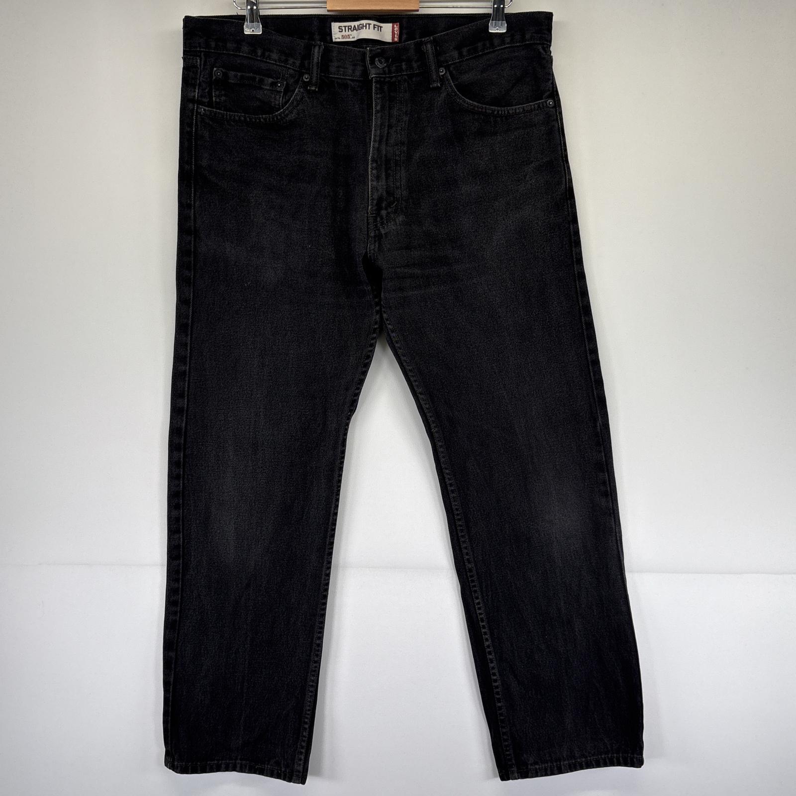 古着 デニムパンツ 505 ストレート 5ポケット ジーンズ ジーパン ジッパーフライ w36 L30 ブラック メンズ