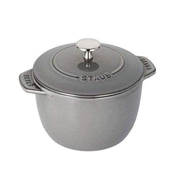ストウブ ご飯鍋 2合炊 IH対応 両手鍋 炊飯器 16cm 日本正規販売品 40509-703 ラ ココット de GOHAN グレー M STAUB