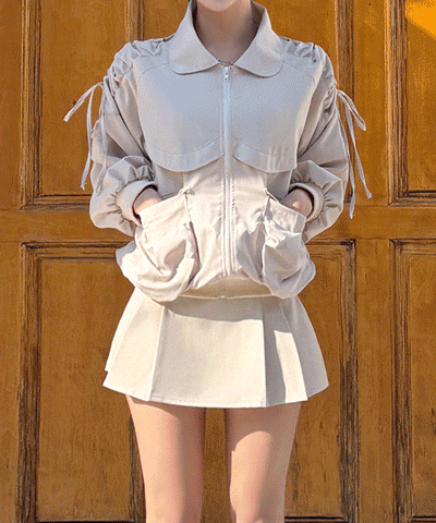 リボンアイレット ウインドブレーカー