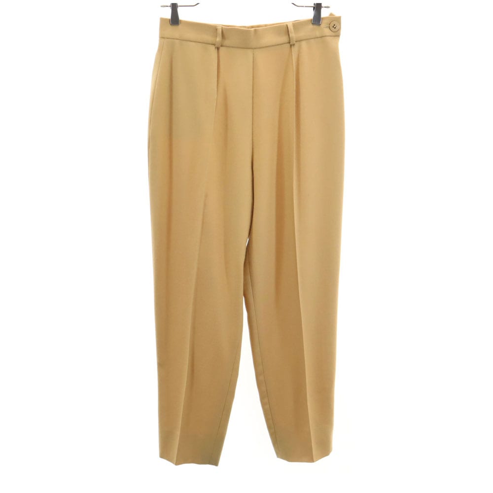 90s フランス製 オールド ウールパンツ 40 キャメル レディース