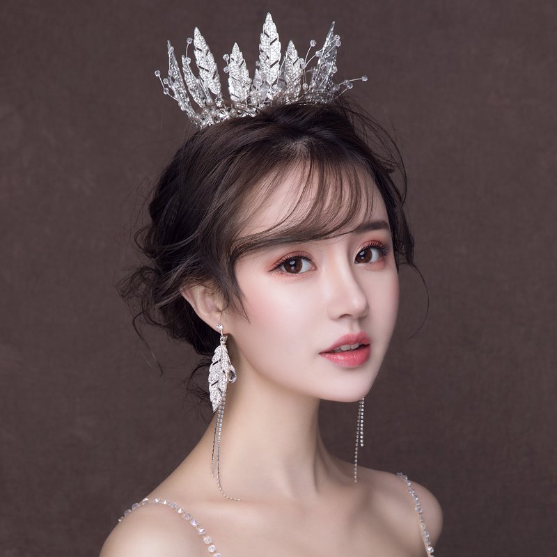 ウエディング ティアラ 安い 発表会 ヘアアクセサリー 結婚式 ウェディング クラウン イヤリング