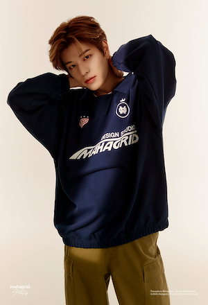 代引不可 NCT テン着用 マハグリッド VARSITY LOGO KNIT HOODIE