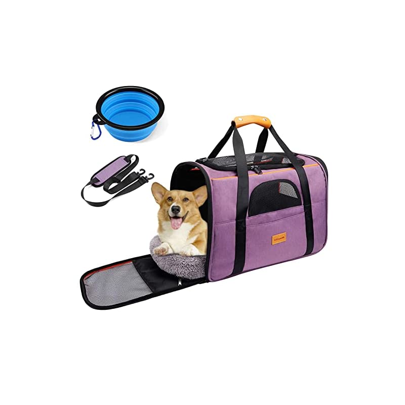 猫 キャリー バッグ 折りたたみ ペットキャリー バッグ 4way ショルダー 中大型猫用小型犬用 リュック 変形しない 通気性 臭気がない 車載/ドライブ/キャンピング/旅行/通院/災害避難用