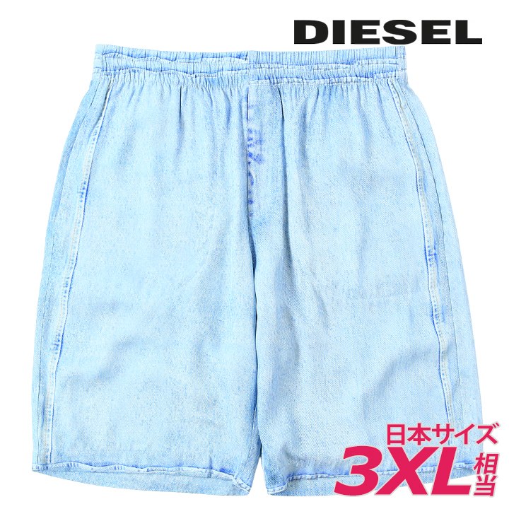 ハーフパンツ メンズ P-FERG-DNM ウエストゴム デニム風プリント die-m-p-g4-0dp