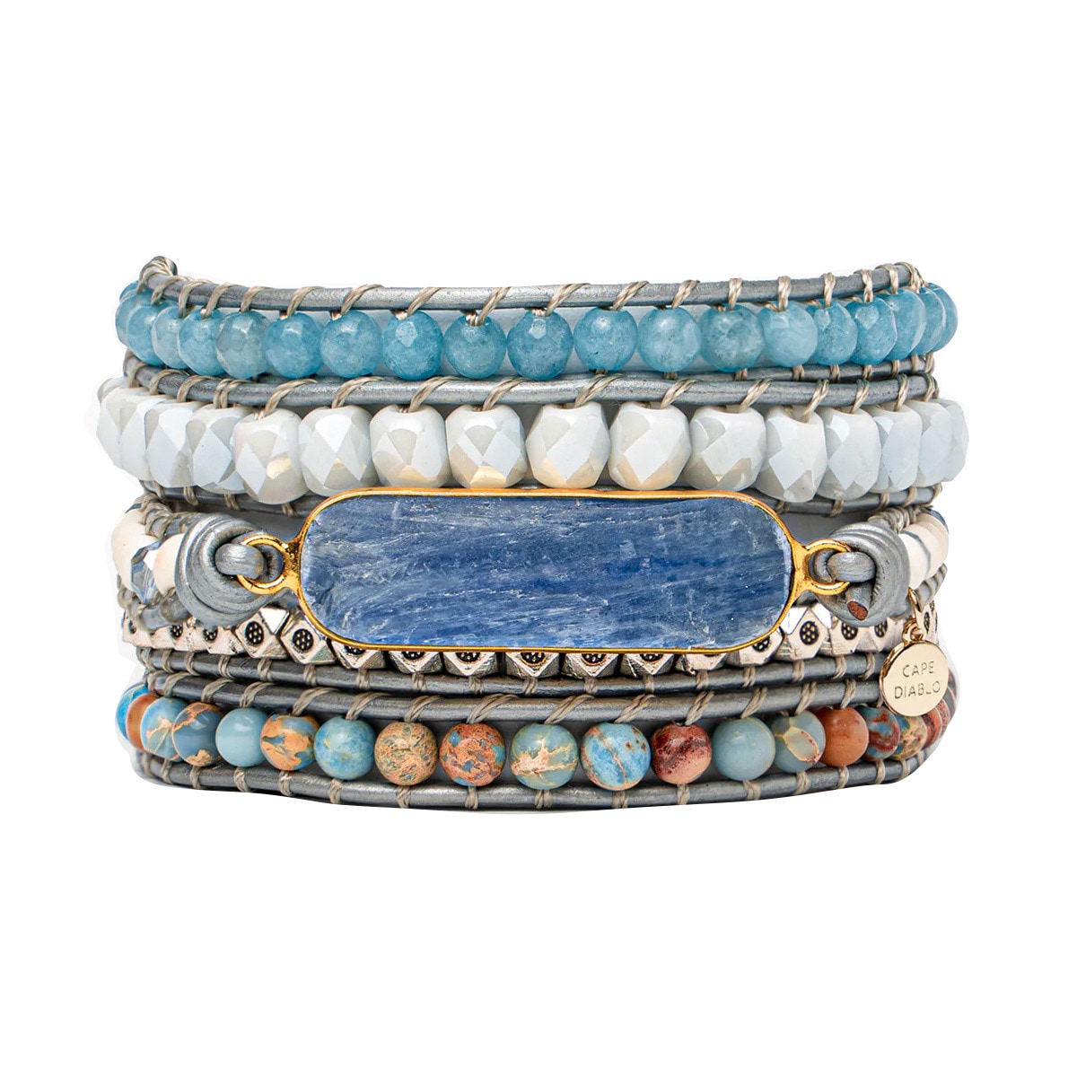 ケープディアブロ CAPE DIABLO ブレスレット CDBL0020 abcd00028l 天然石 5連ブレス ヒーリングトパーズ ラップブレス 6,177円