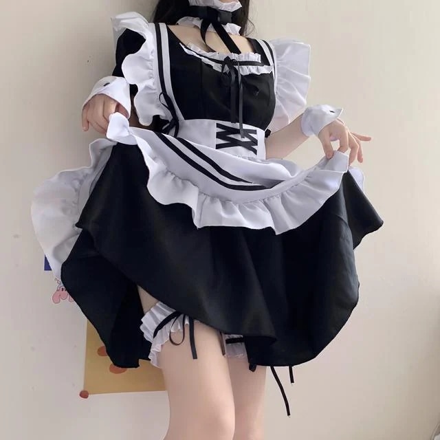 パーティードレス メイド服6点セットcos可愛い学生ロリータスーツ二次元衣装日常ワンピース ドレス 4,891円