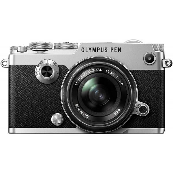 【中古】オリンパス OLYMPUS PEN-F 12mm F2.0LK SLV SDカード付きミラーレス一眼カメラ